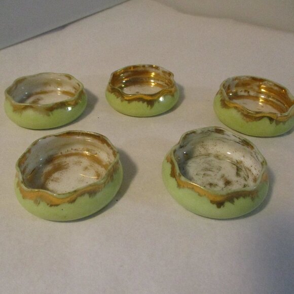 Antique Vintage Haviland Limoges France Lusterware Open Salts Dishes - Picture 4 of 9